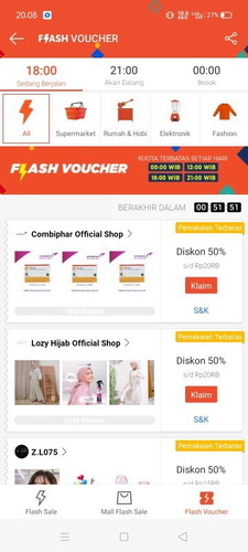 Flash voucher shopee