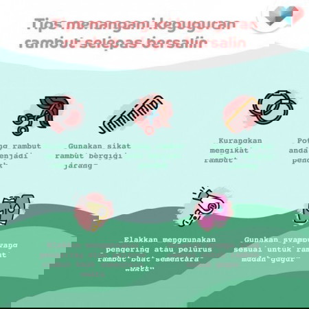 Tips Menangani Keguguran Rambut Selepas Bersalin