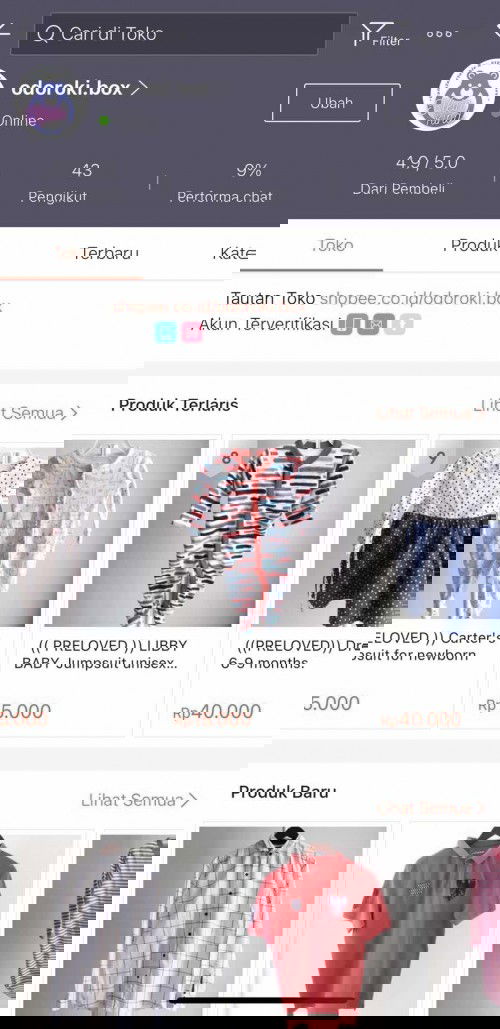 New & Preloved Items