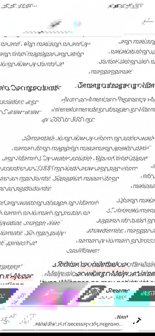 Vitamin C required for Preggies