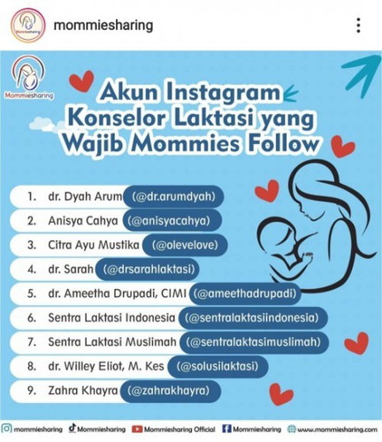 Info instagram konselor laktasi