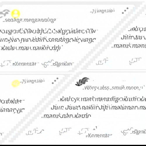 Makanan/minuman manis untuk menaikkan BBJ = BIG NO ❌