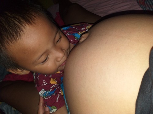 Excited to be with you! Dada, mama, and kuya's Waiting