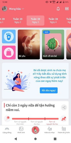 Còn 3 ngày nữa tới ngày dự sanh mà k thấy rục rịch gì cả Mom nào mát miệg chúc em sớm chuyển dạ đi ạ