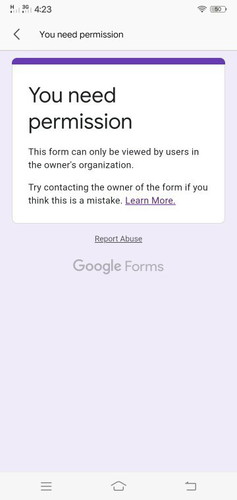 Error on the link