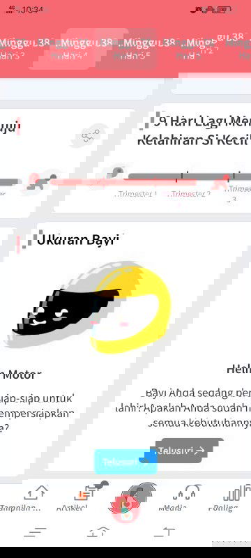 9 hari lagi menuju HPL tapi debay nya masih anteng banget, blm ada tanda" sama sekali.. 😊