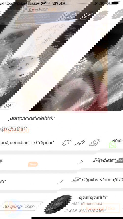 Preloved Pompa asi sondkoo
Preloved botol comotomo+avent