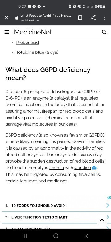 G6pd deficiency