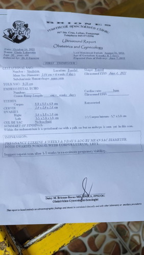 Hello po mga mommy ganito po kc mging result Ng TVs ko po..pinababalik po ako after 1 week..