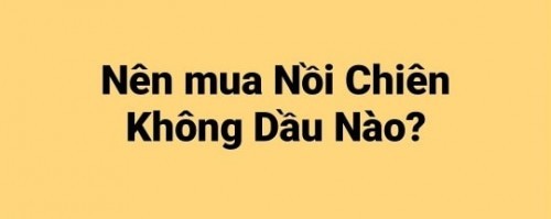 Nên mua nồi chiên không dầu nào?