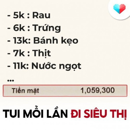 Tui mỗi lần đi siêu thị