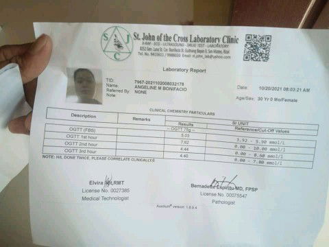 Hi po mga mommy meron po bang marunong magbasa ng ogtt 75 kung normal po ba monday pa po kc balik ko