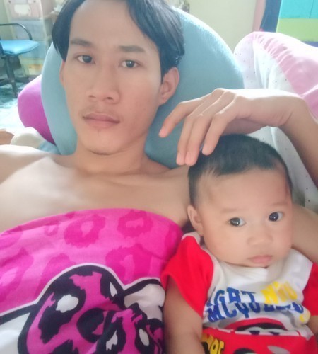 อวดรูปคู่พ่อลูกค่ะ วันพ่อ รักพ่อนะ