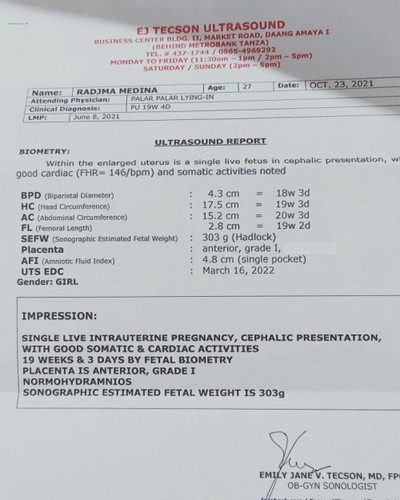 19 weeks sa ultrasound pero sa tracker ko 18 weeks pa lang si baby.