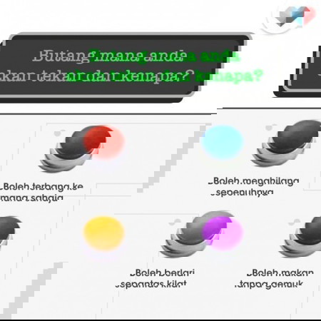 Pilih hanya 1 butang anda...