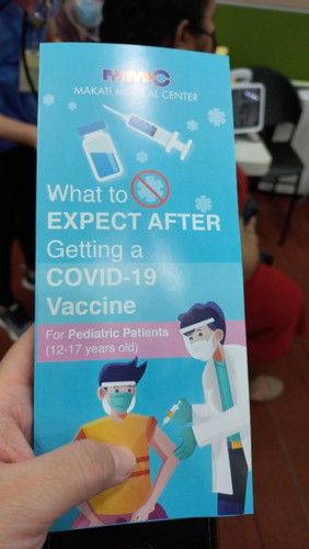 Things need to be prepared before your child is aged 12yrs to 17yrs. Covid-19 Vaccination