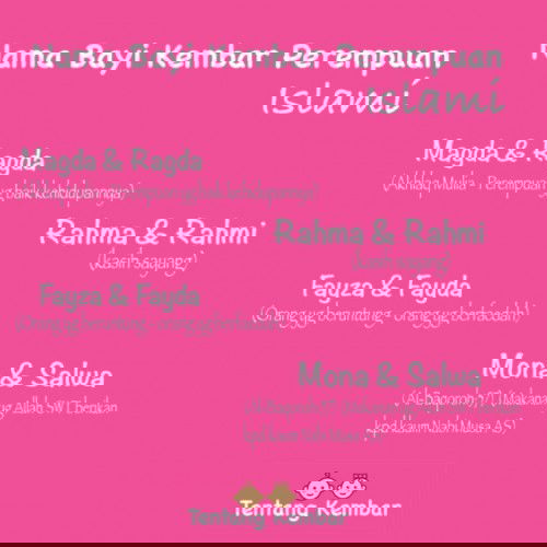 Ide Nama Anak Kembar