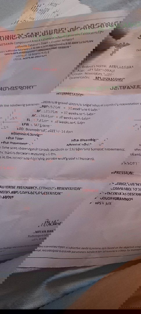 Hi mga momshi..ask ko lng cnu nakaexperience dto ng decrease amniotic fluid at 38weeks?anu ginawa?