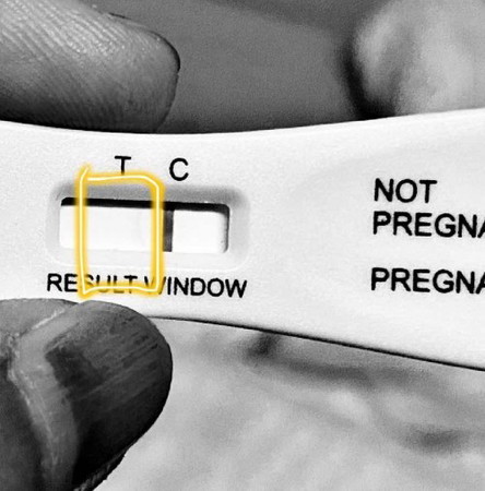 Very faint line at 10dpo?