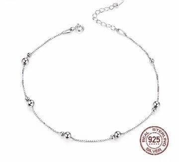 Gelang kaki perak asli sterling silver 925