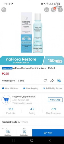 Naflora feminine wash