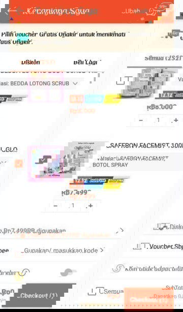 item gratis dari shopie chek