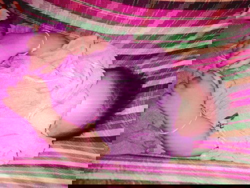 ลูกชอบนอนผ้าปิดหน้า