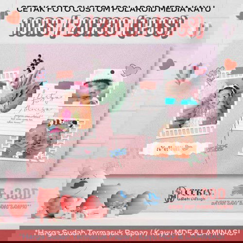 CETAK FOTO BINGKAI KAYU 10K