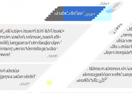 Efek vaksin sinovac pada bayi