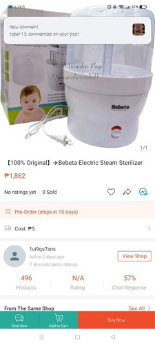 Bebeta sterilizer Sale!!!