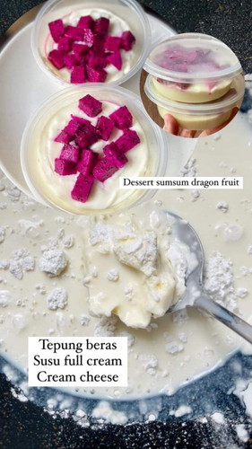 Resepi dessert sumsum dragon fruit