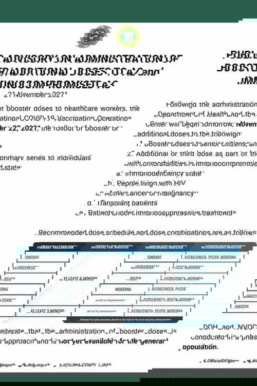 Covid19 booster shots for seniors and individual with comorbidities