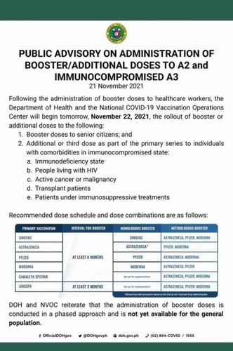 Covid19 booster shots for seniors and individual with comorbidities