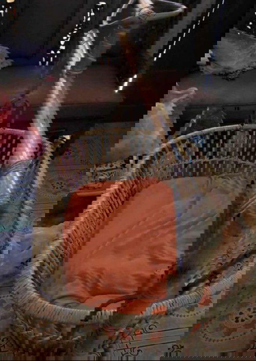 Kasur rotan ayunan bayi samping masih baru MURAH