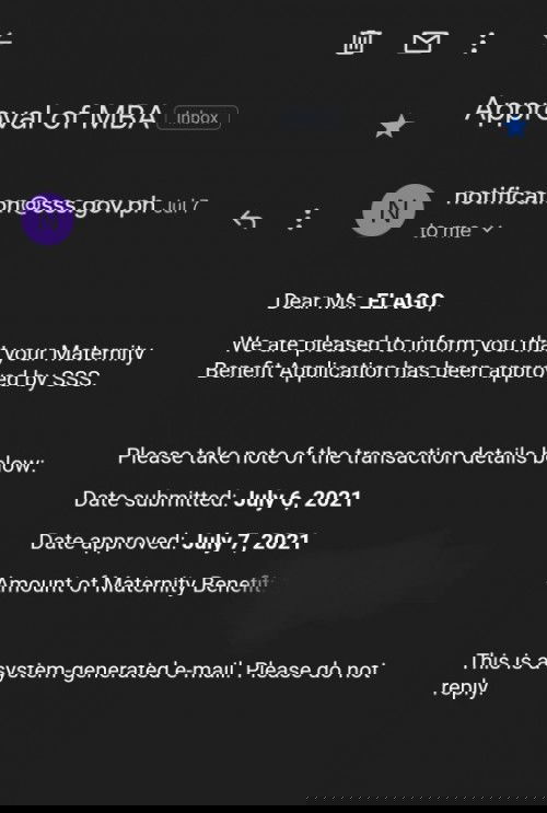 SSS (MAT2) MATERNITY BENIFIT  REQUIRMENTS (applied online)