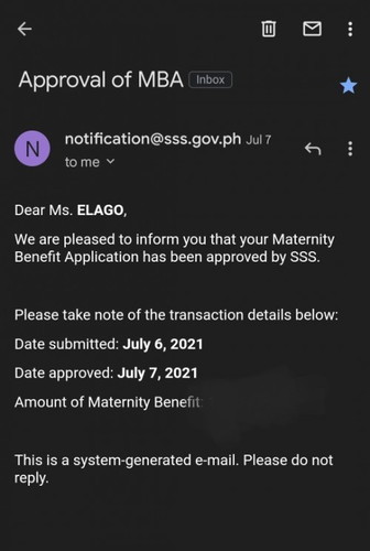 SSS (MAT2) MATERNITY BENIFIT REQUIRMENTS (applied online)