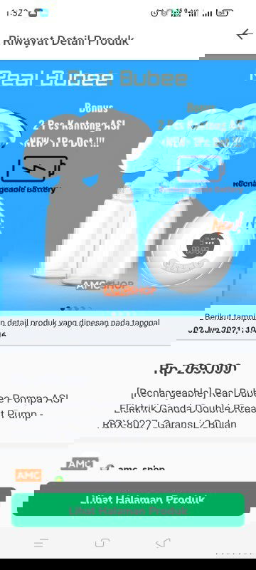 jual pompa asi preloved real bubee