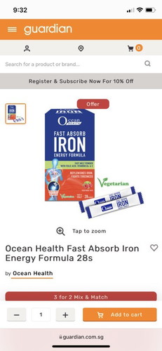 Ocean Health Fast Absorb Iron Powder