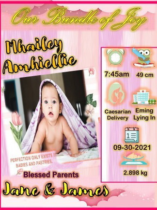 BABY INFORMATION LAYOUT