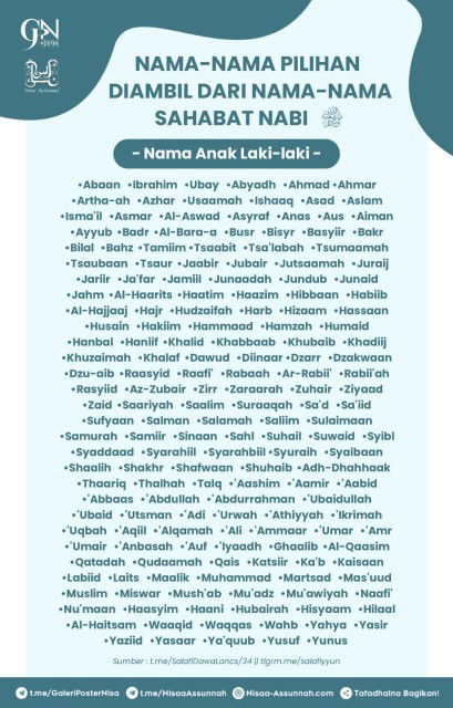 Nama Anak Laki-laki