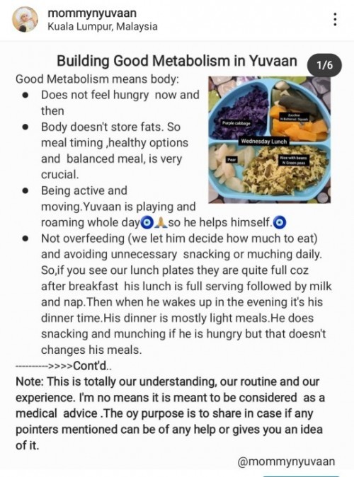 Building Good Metabolism and Immunity  for baby Y..🙏🙏