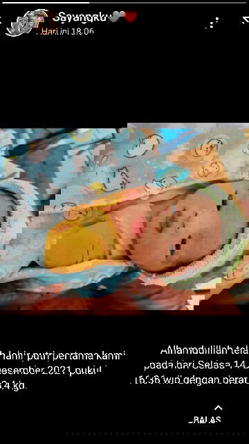 Alhamdulillah telah lahir di usia 40 week 4 day