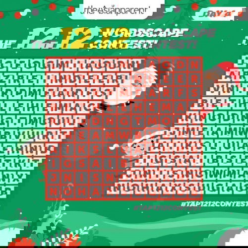 ❗ LAST DAY OF THE  12.12 WORDSCAPE CONTEST!!! OUR THEME FOR THIS PUZZLE IS CHRISTMAS!! 🎅🏻🎄❄ 