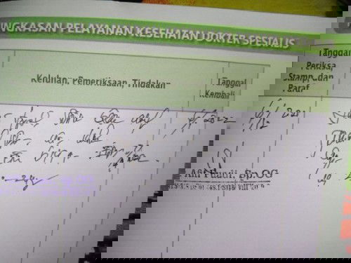 Tidak tahu tulisan dokter