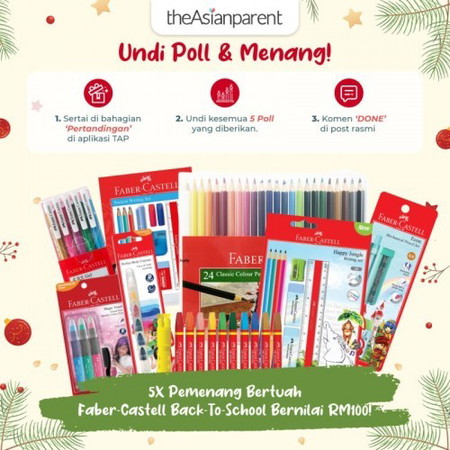 🖍🖍 Set Faber-Castell Untuk Dimenangi!