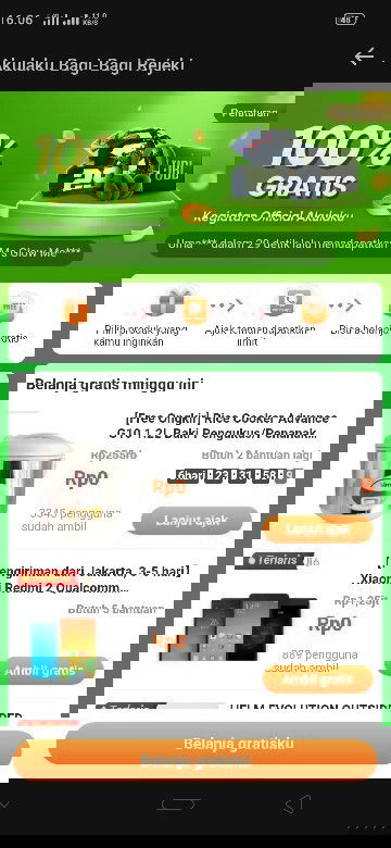 Ada yg mau belanja barang gratis?