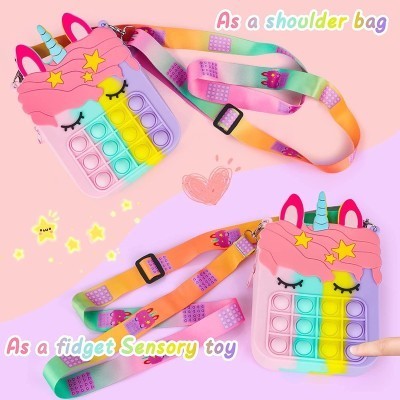 Pop It Bag Fidget Bubble Purse Bag