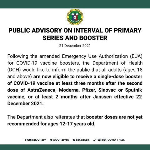 COVID-19 Vaccine Booster for 18yo & above