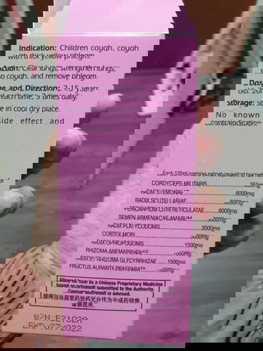 Cough medicine from sing seh