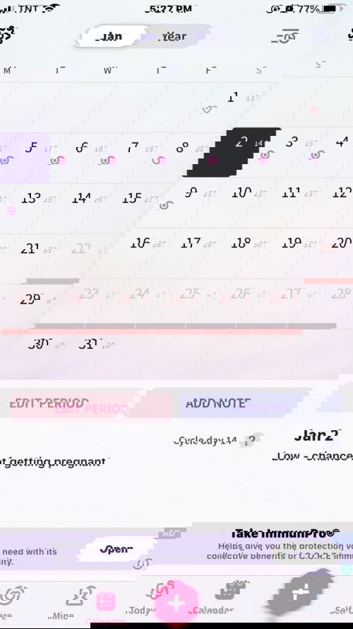 Irregular Cycle 33-35 days